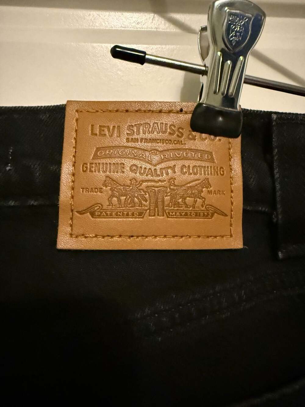 Levi’s Premium Wedgie Bootcut Piping Jeans Black White Trim W30 L30 JoJo Embroid - Picture 6 of 12